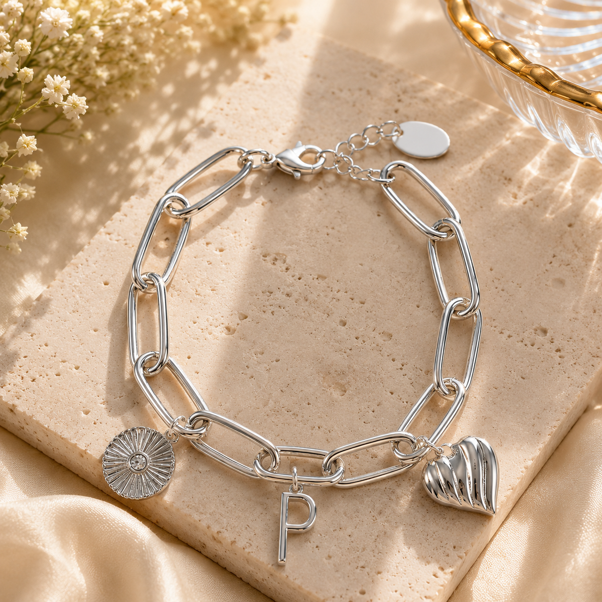 Personalized Initial Charm Bracelet