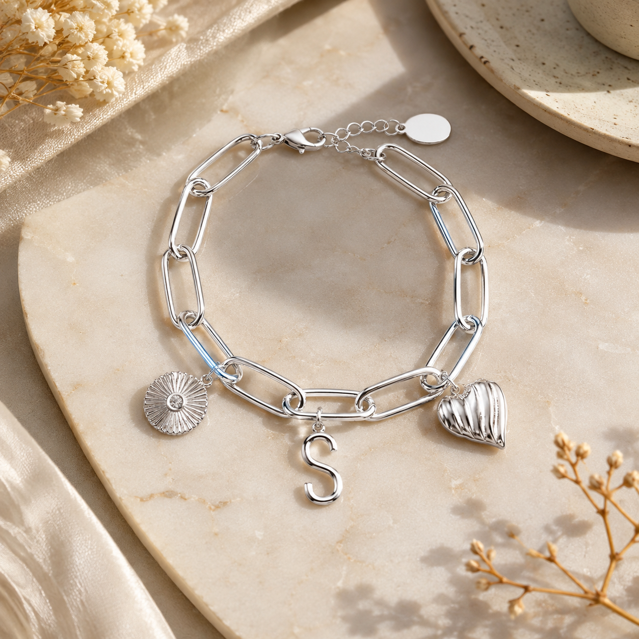 Personalized Initial Charm Bracelet