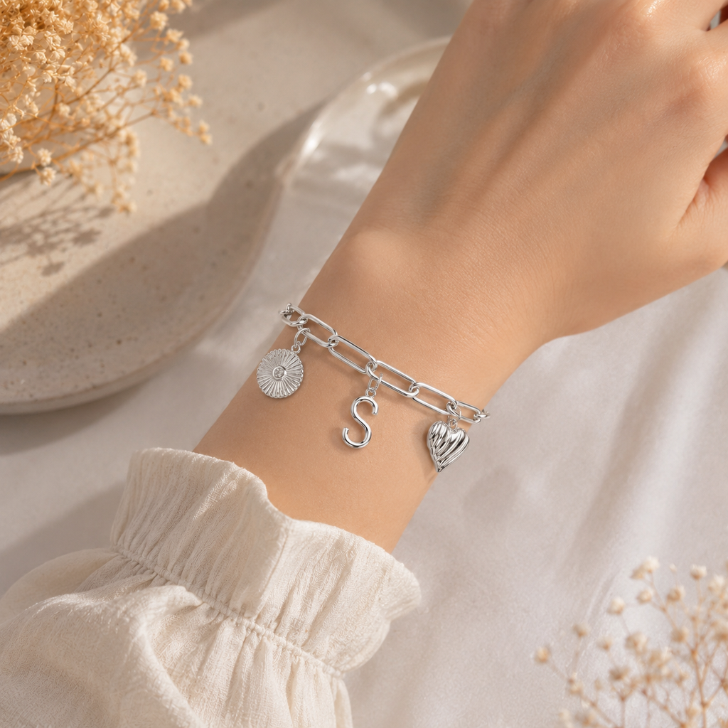 Personalized Initial Charm Bracelet
