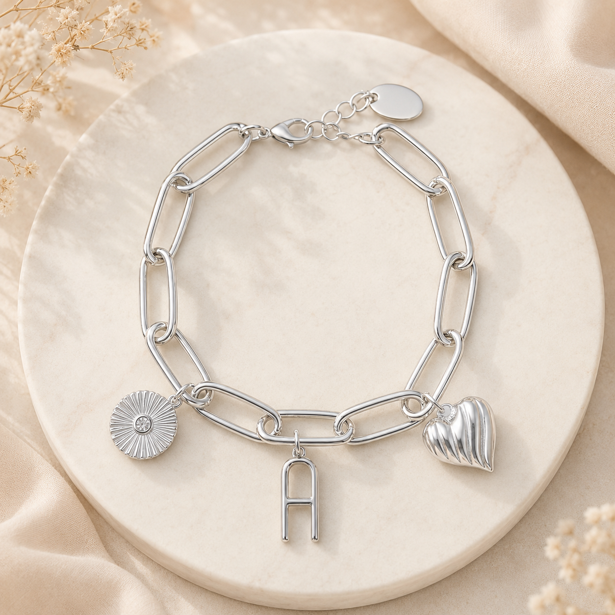 Personalized Initial Charm Bracelet
