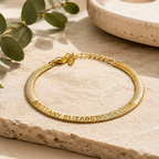 Personalized Engraved Herringbone Bracelet