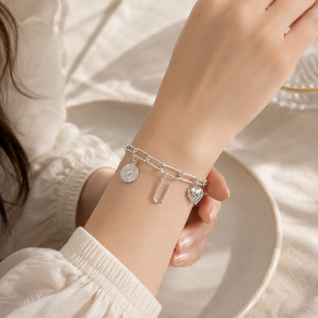 Personalized Initial Charm Bracelet