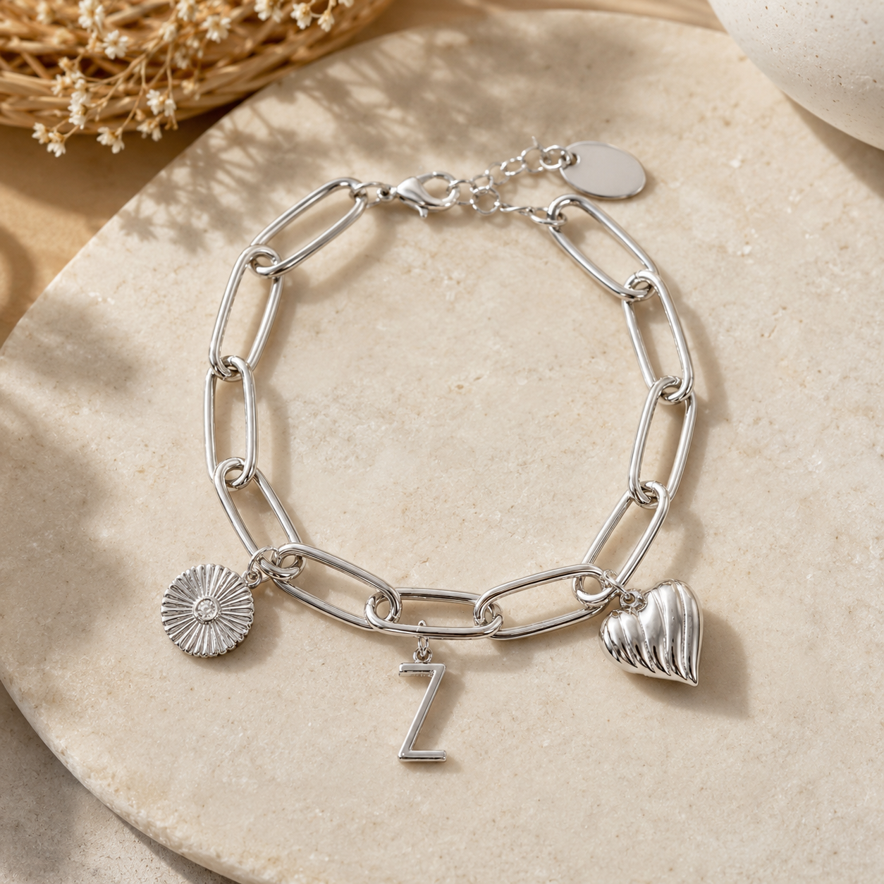 Personalized Initial Charm Bracelet