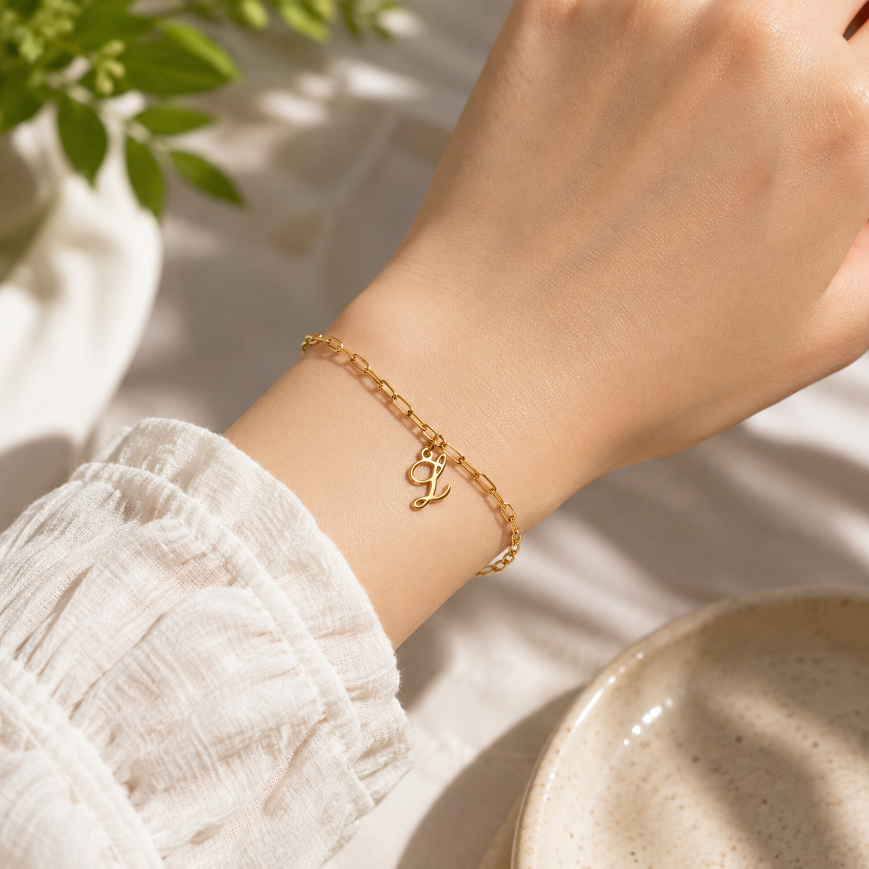 Personalized Script Initial Bracelet