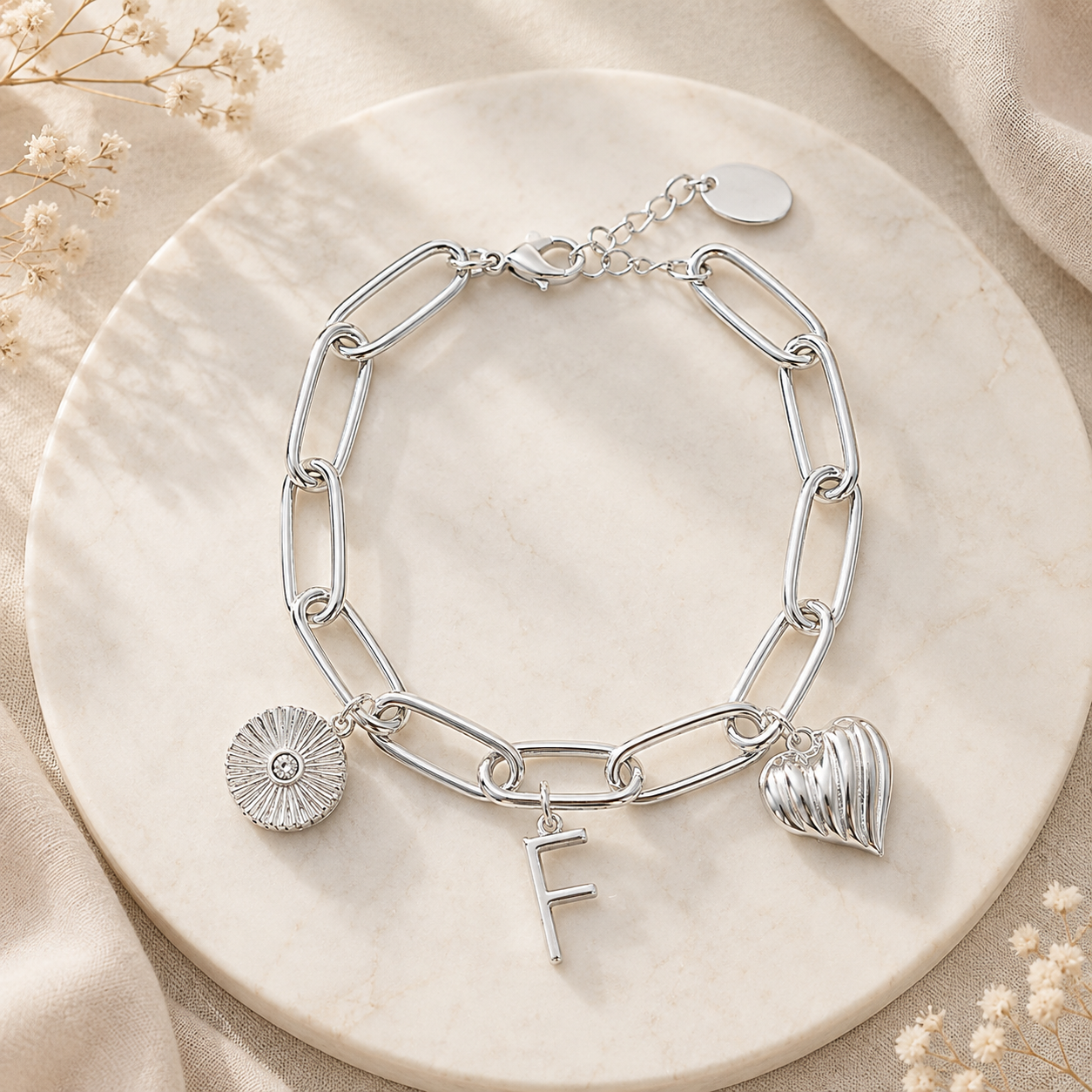 Personalized Initial Charm Bracelet